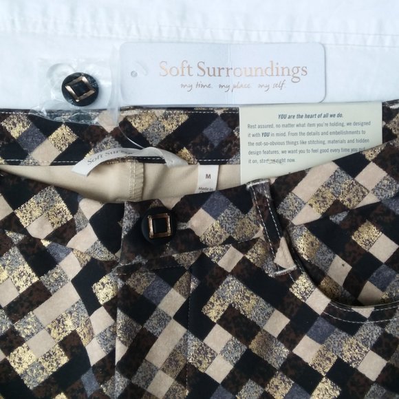 Soft Surroundings Ankle Legging Mosaic Print Size M (10-12) NWT - Picture 3 of 6